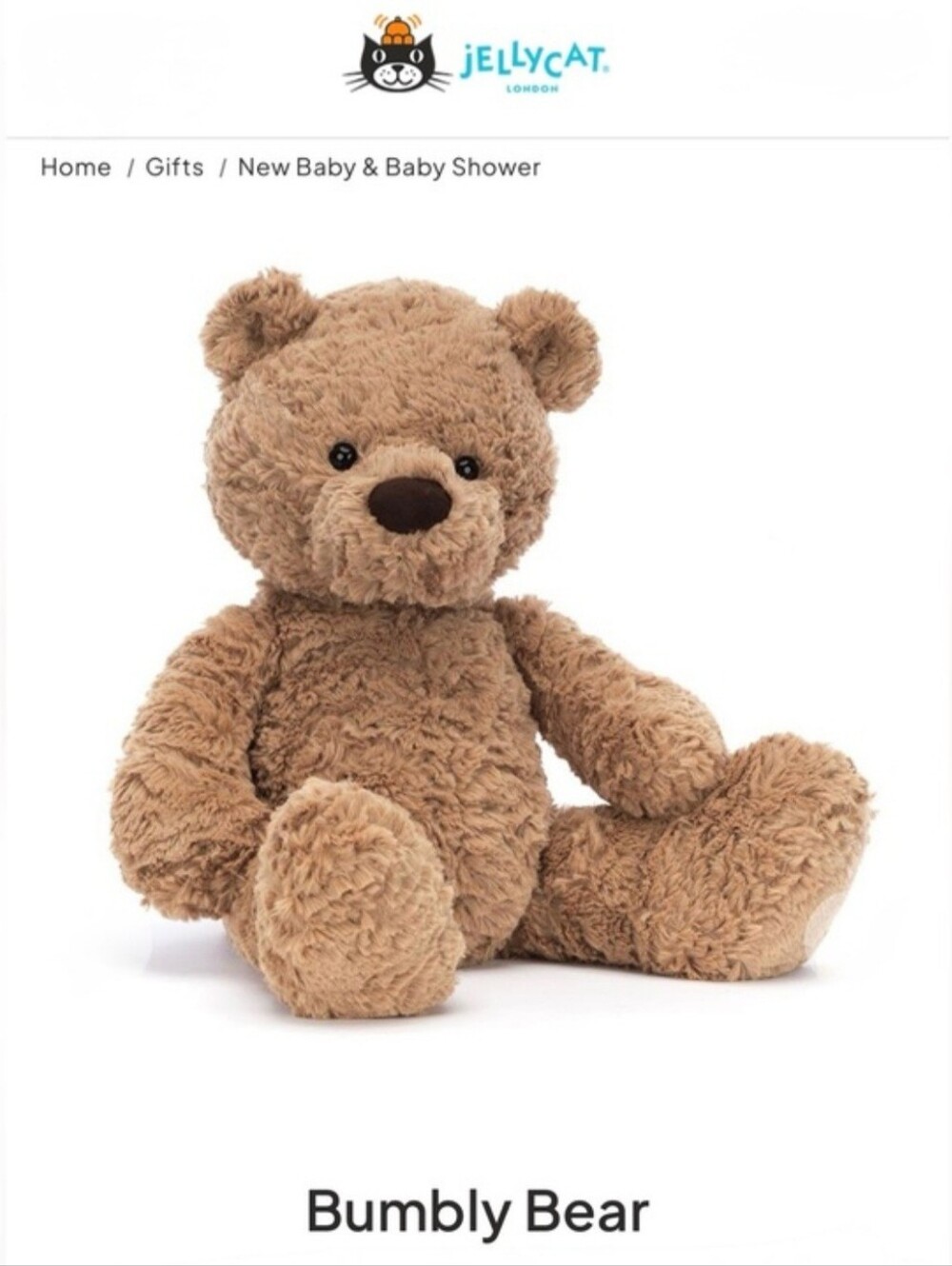 Bumbly Bear Small Jellycat Plush
